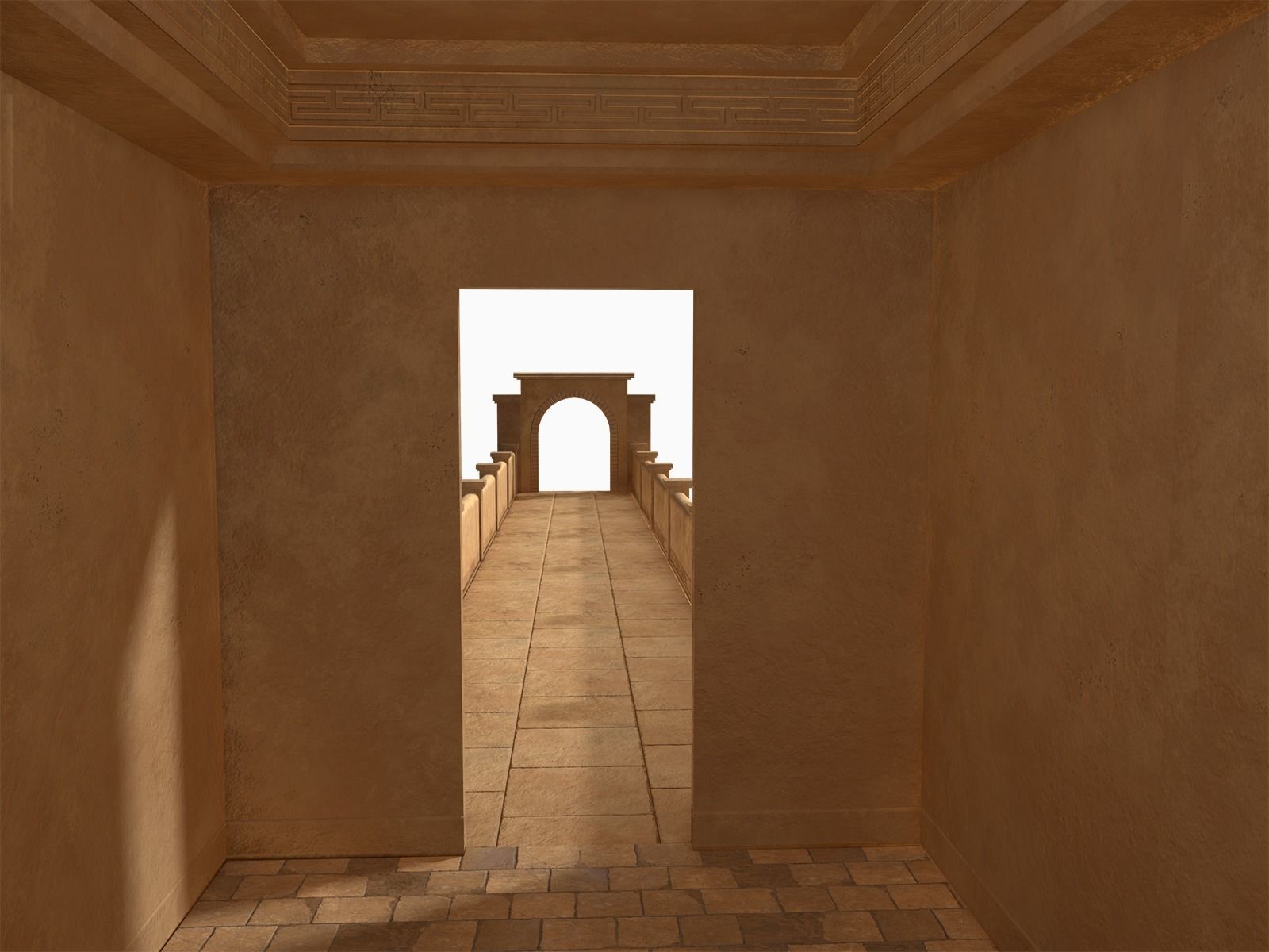 Lowpoly Ancient Temples Collection With Interior Low-poly 3D model_18