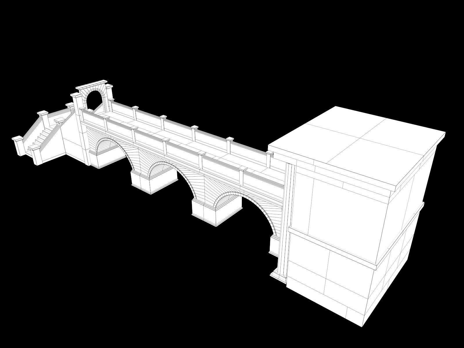 Lowpoly Ancient Temples Collection With Interior Low-poly 3D model_97