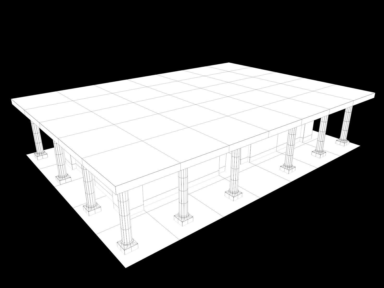 Lowpoly Ancient Temples Collection With Interior Low-poly 3D model_61