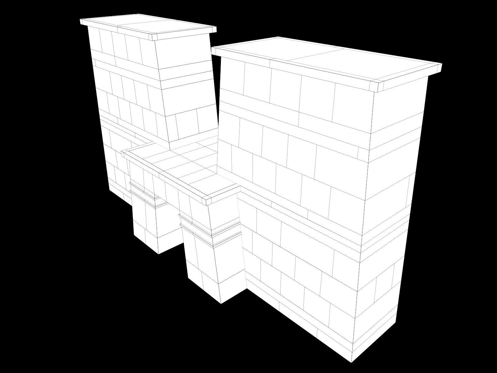 Lowpoly Ancient Temples Collection With Interior Low-poly 3D model_74