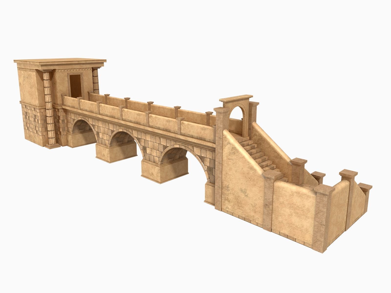 Lowpoly Ancient Temples Collection With Interior Low-poly 3D model_15