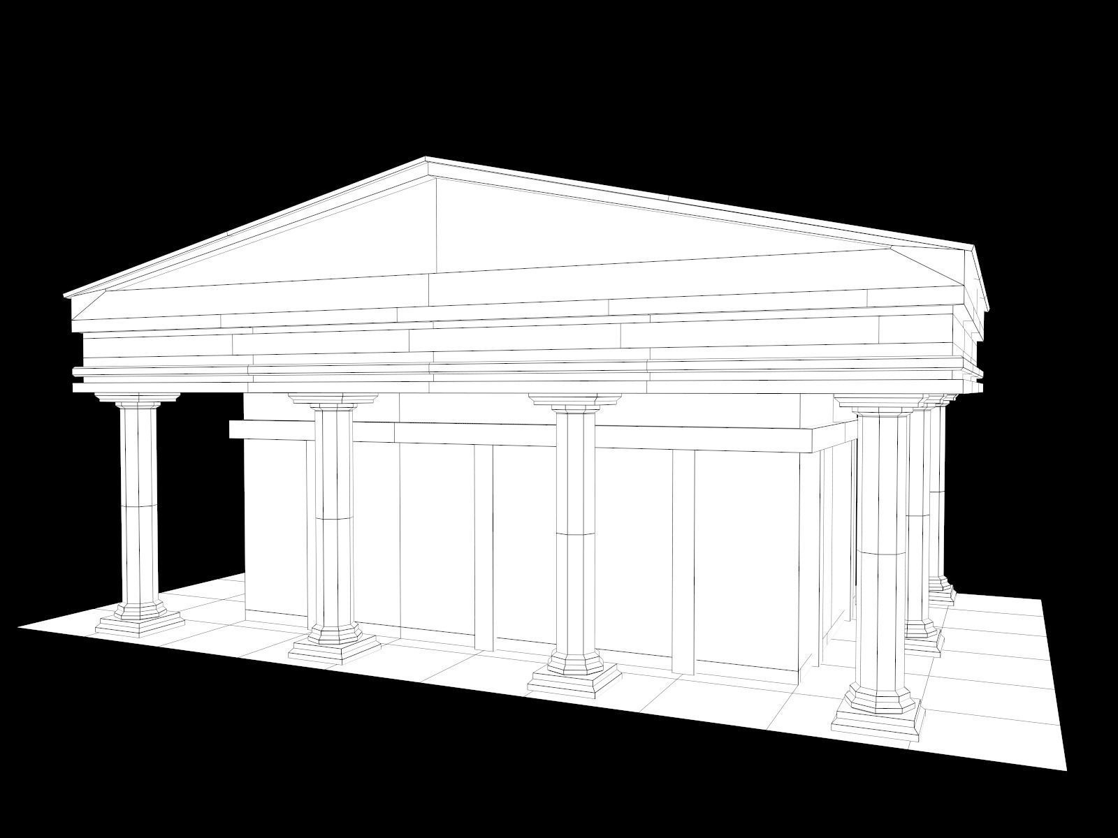 Lowpoly Ancient Temples Collection With Interior Low-poly 3D model_87