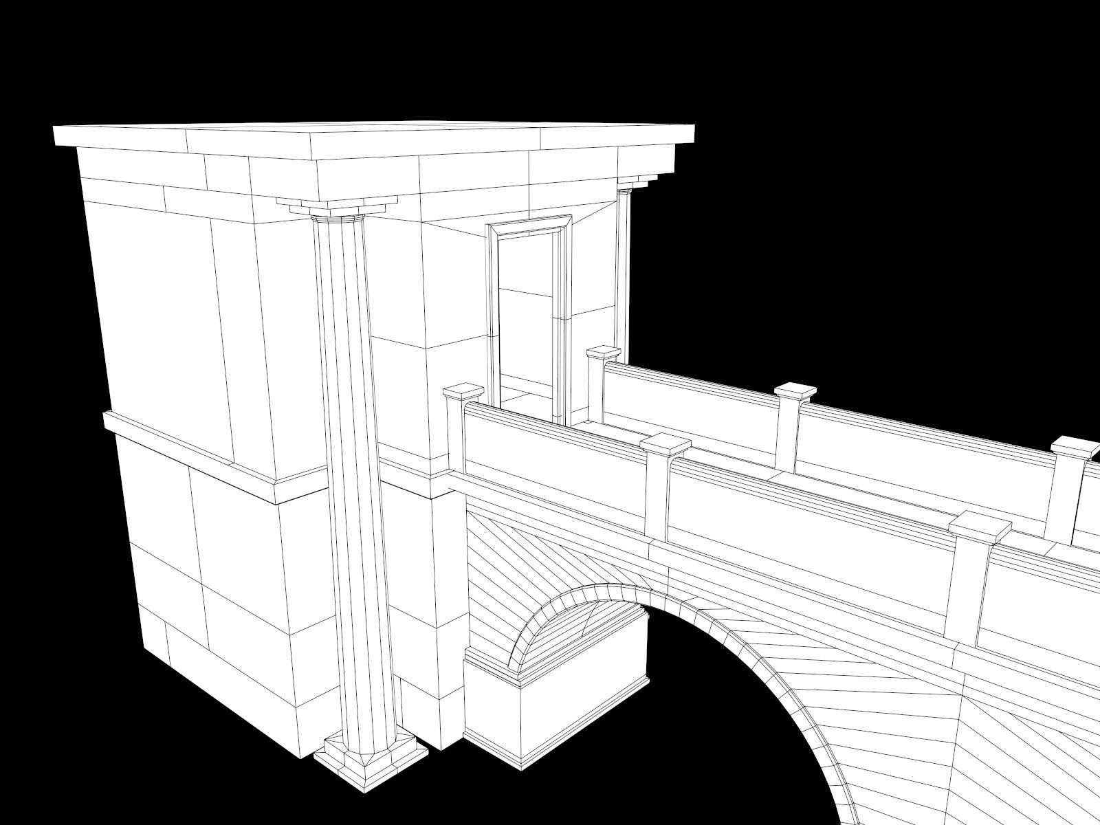 Lowpoly Ancient Temples Collection With Interior Low-poly 3D model_99