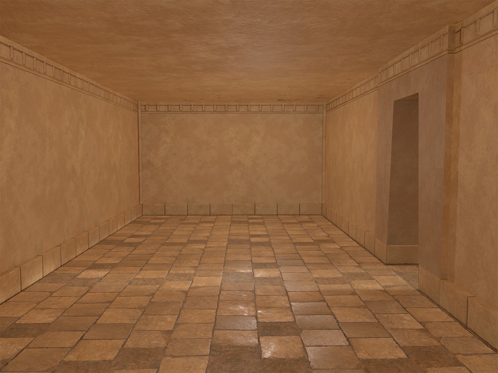 Lowpoly Ancient Temples Collection With Interior Low-poly 3D model_45