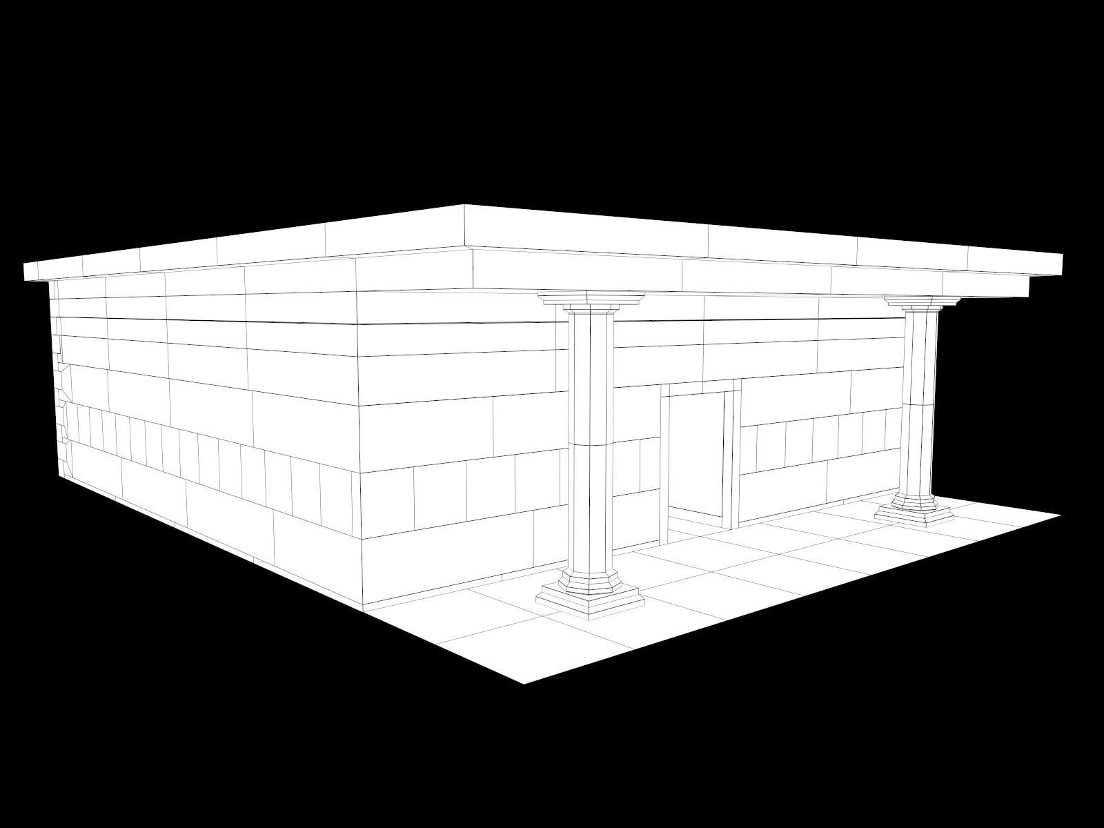 Lowpoly Ancient Temples Collection With Interior Low-poly 3D model_80