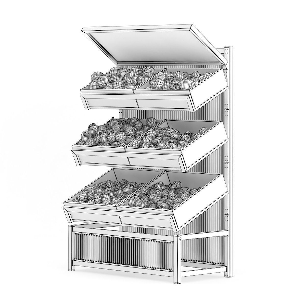 Market Shelf   Fruits 3D model_3