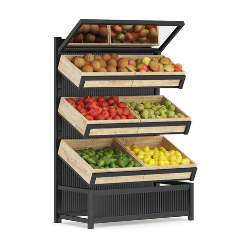 Market Shelf   Fruits 3D model