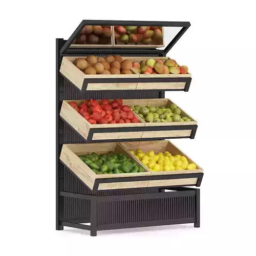 Market Shelf   Fruits 3D model