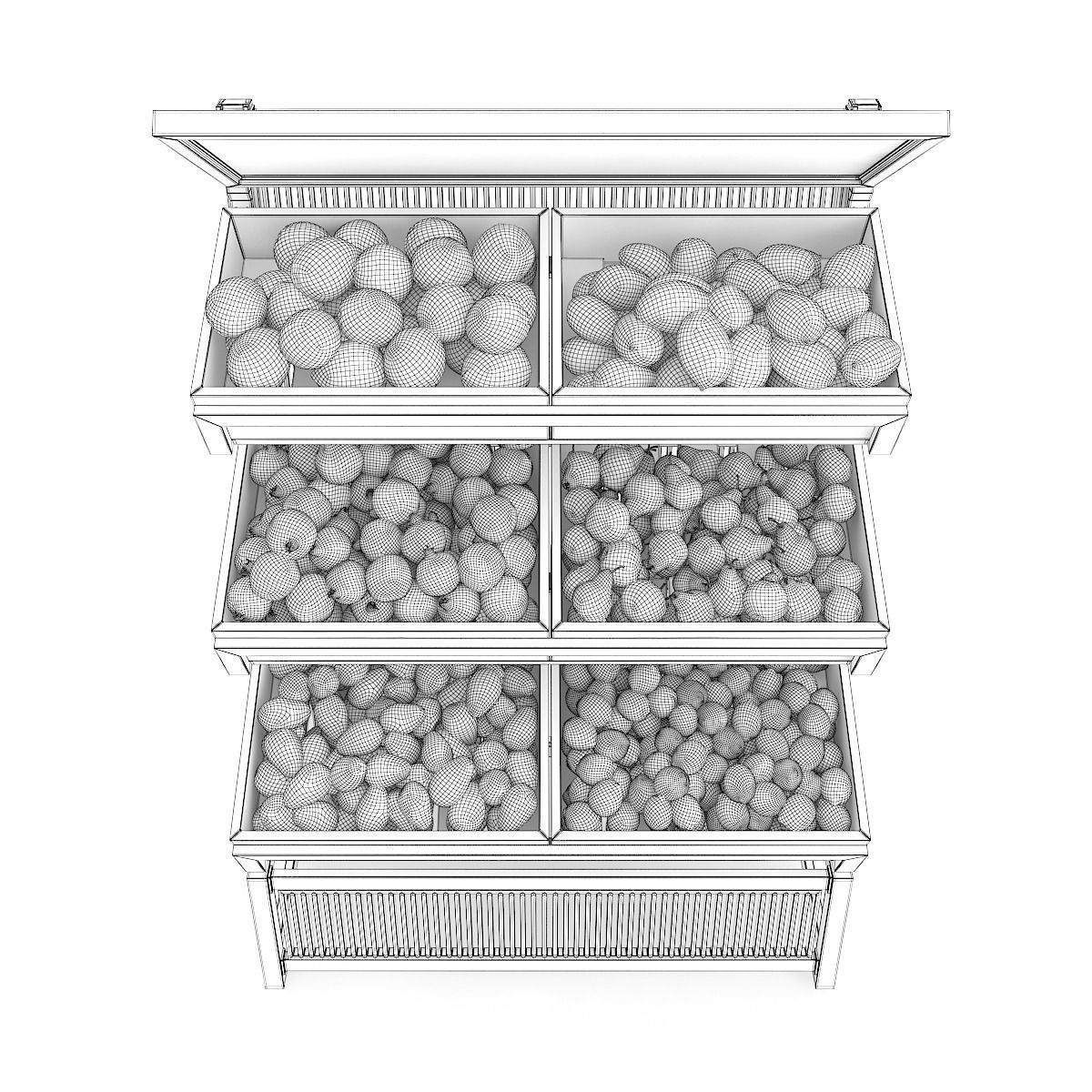 Market Shelf   Fruits 3D model_5