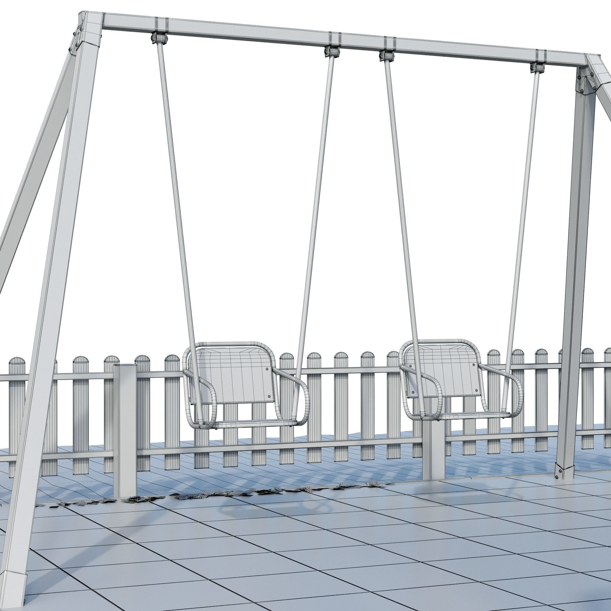 Children playground Forest house 3D model_10