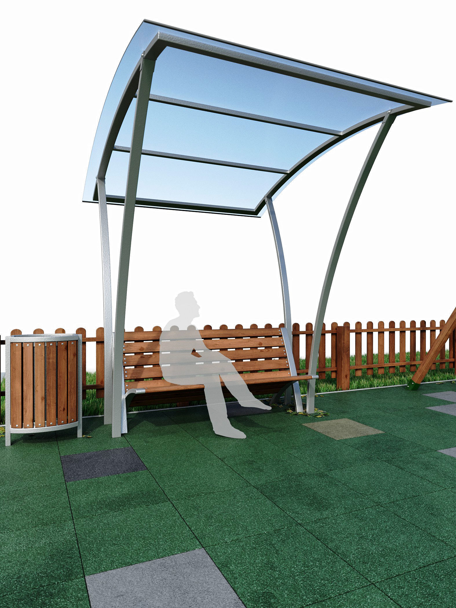 Children playground Forest house 3D model_3