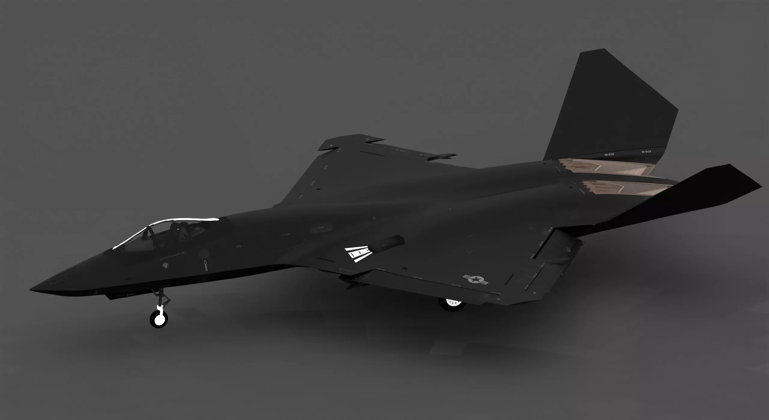 YF-23 Jade 3D model_0