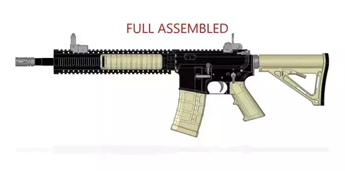 M4A1 modern 3D model