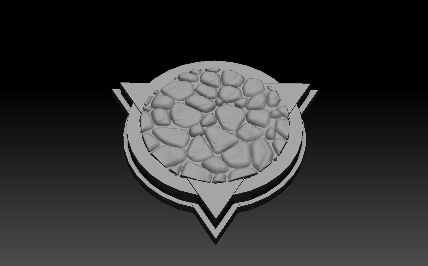 6 DnD figurines base stand foot fantasy roundedstone pack 3D print model_1