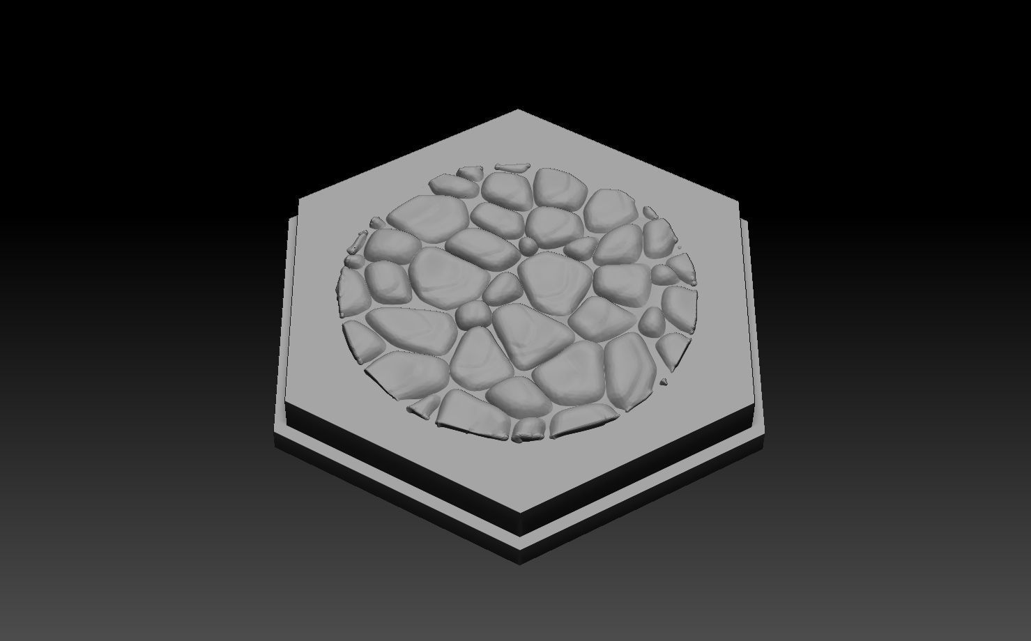 6 DnD figurines base stand foot fantasy roundedstone pack 3D print model_4