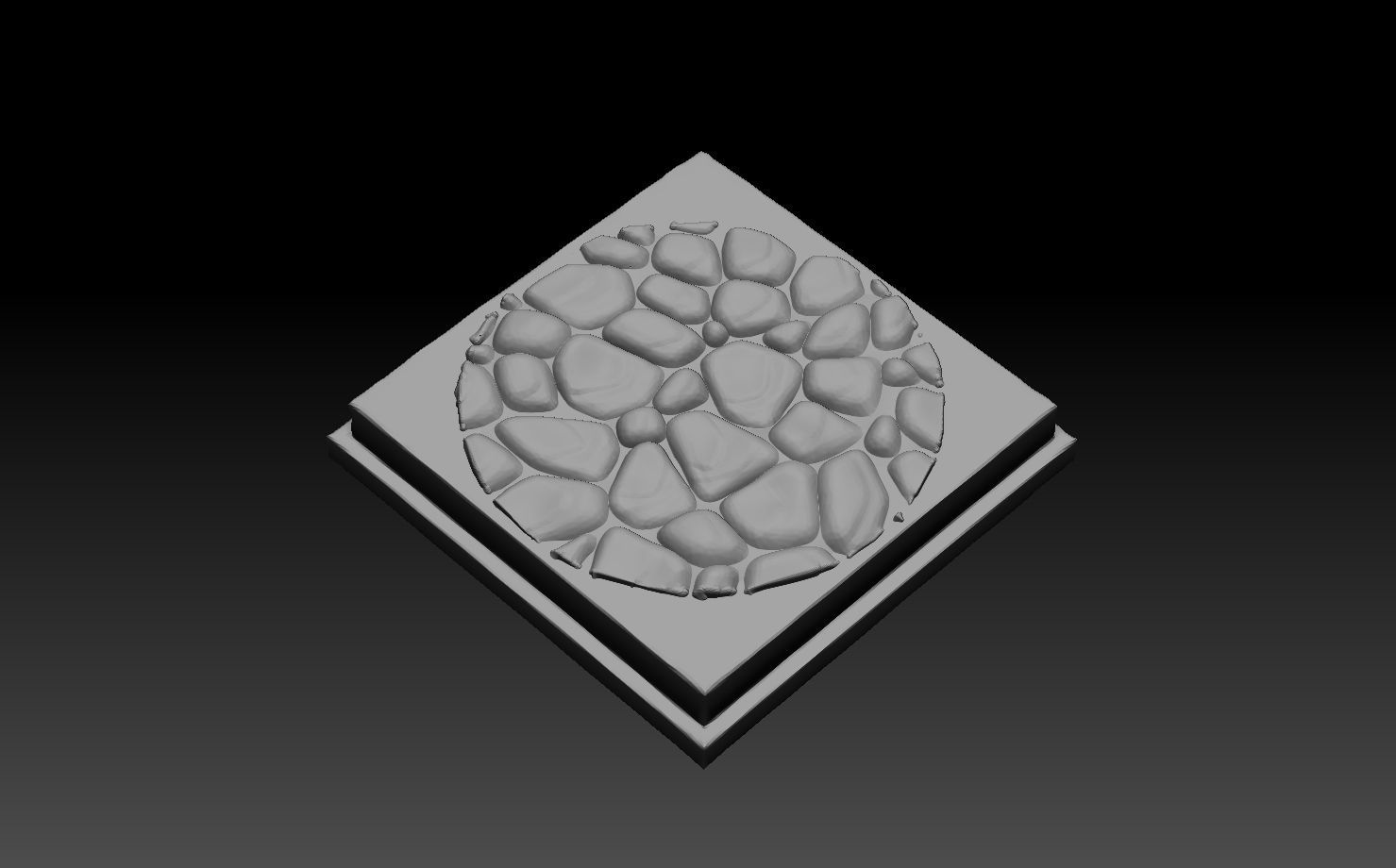 6 DnD figurines base stand foot fantasy roundedstone pack 3D print model_5