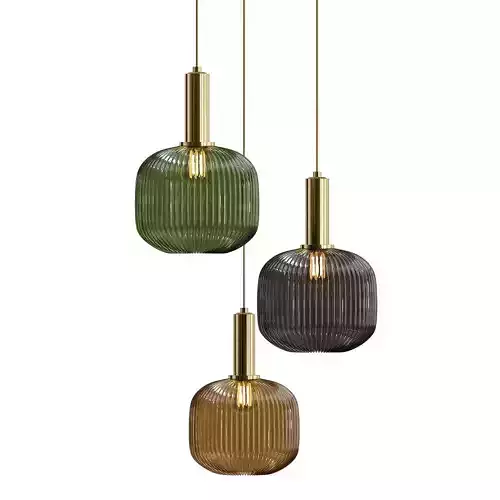 IRIC 1 three glass pendant lights hanging
