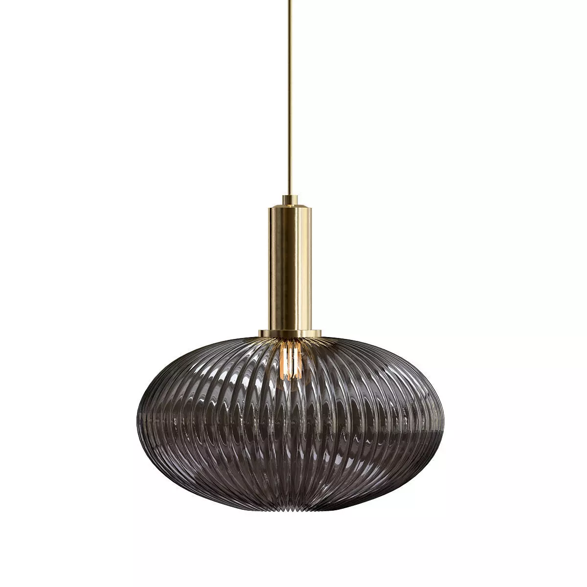 IRIC 3 pendant light gold 3D model_0