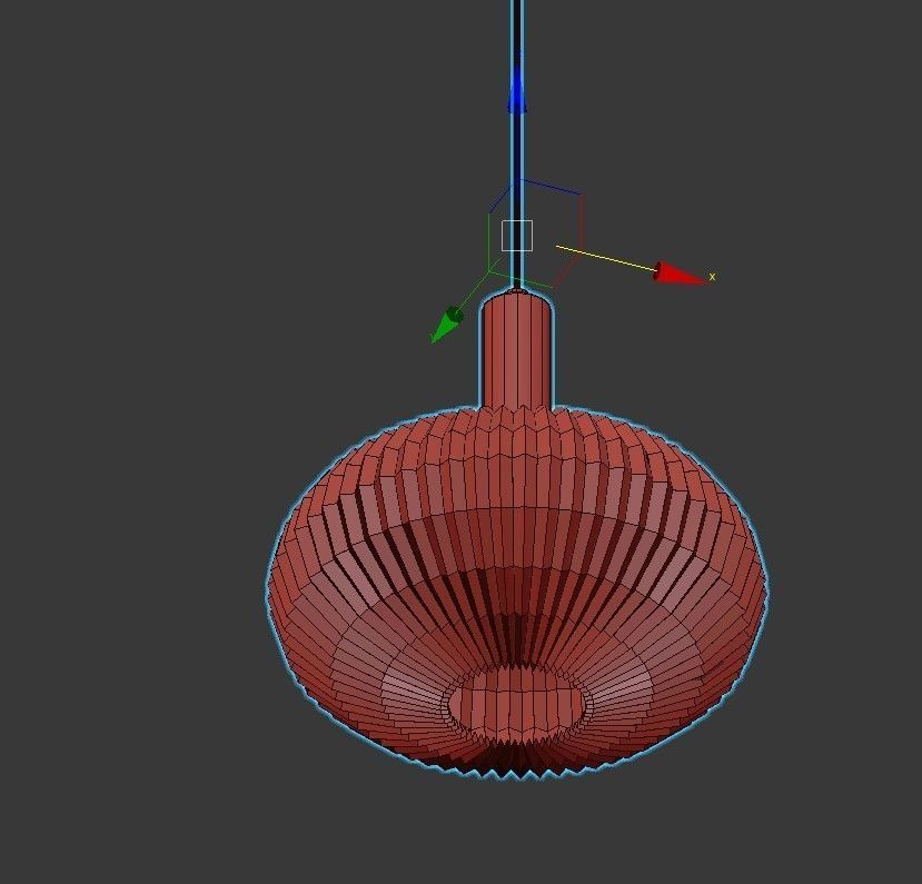 IRIC 3 pendant light gold 3D model_1