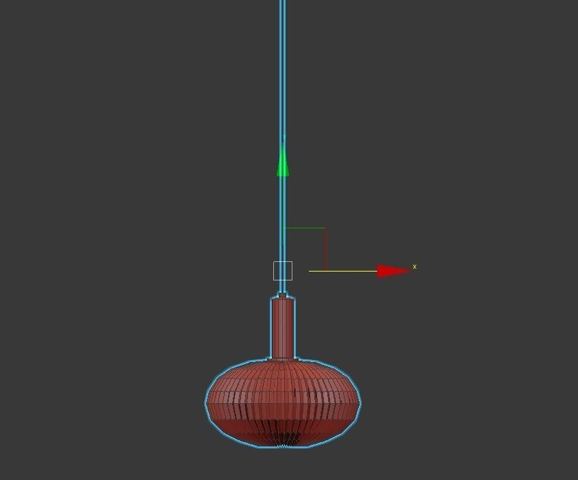 IRIC 3 pendant light gold 3D model_5