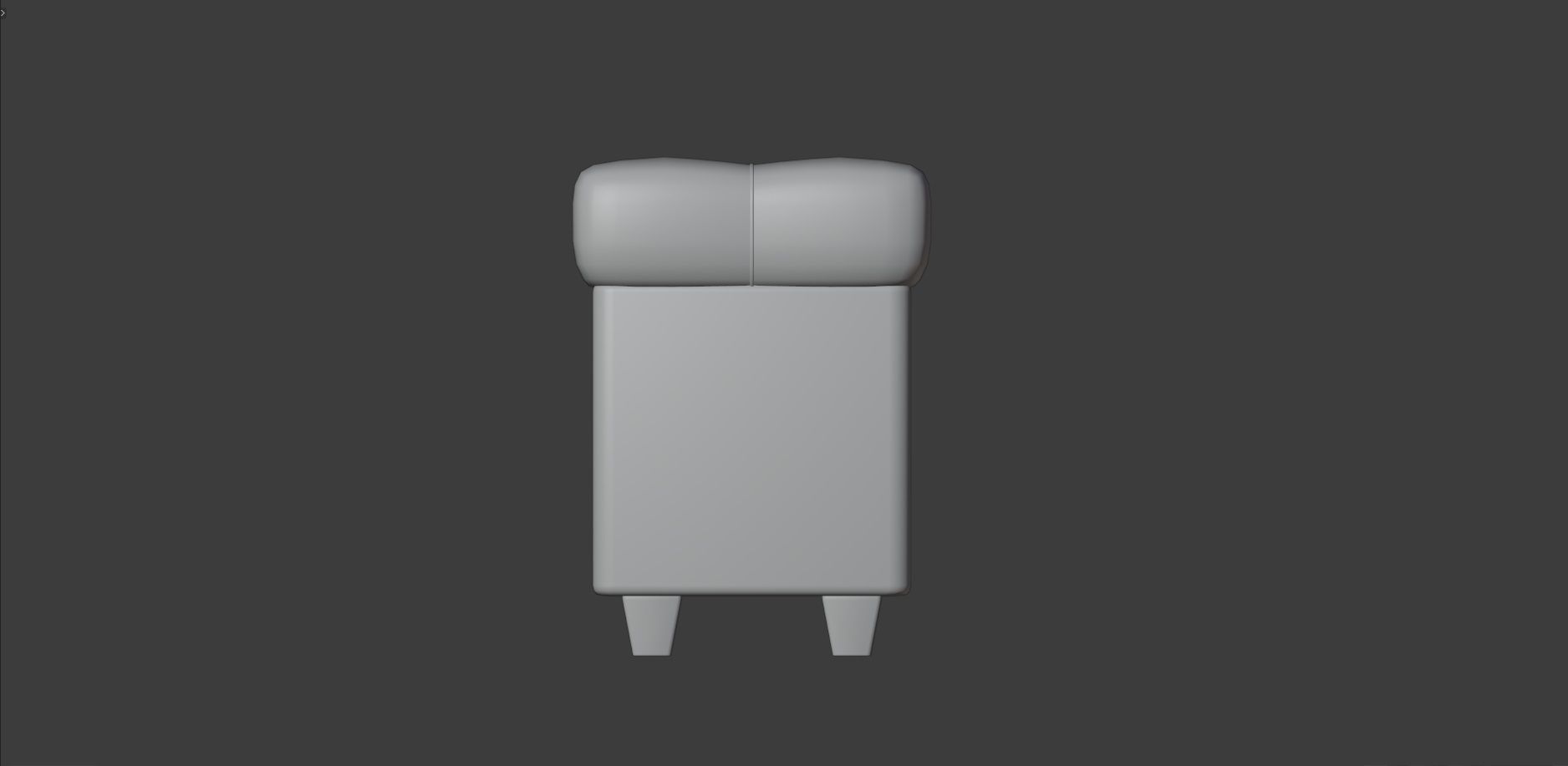 Pouf - low poly Low-poly 3D model_6