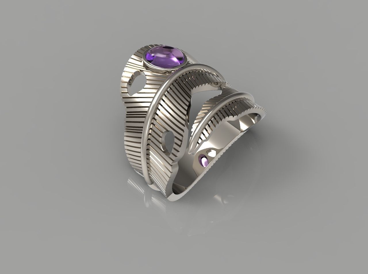 FEATHER RING N - 95 3D print model_4