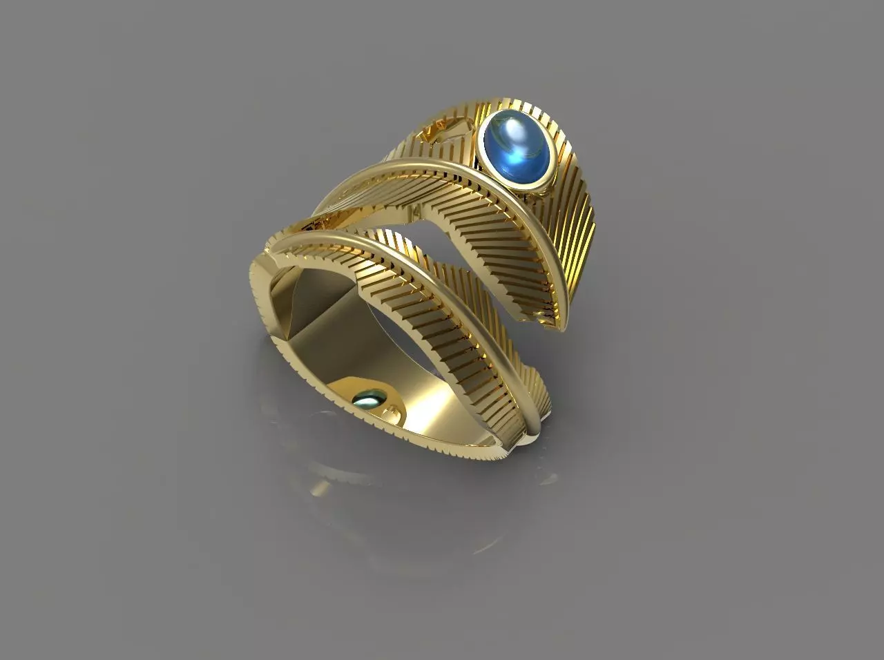 FEATHER RING N - 95 3D print model_0