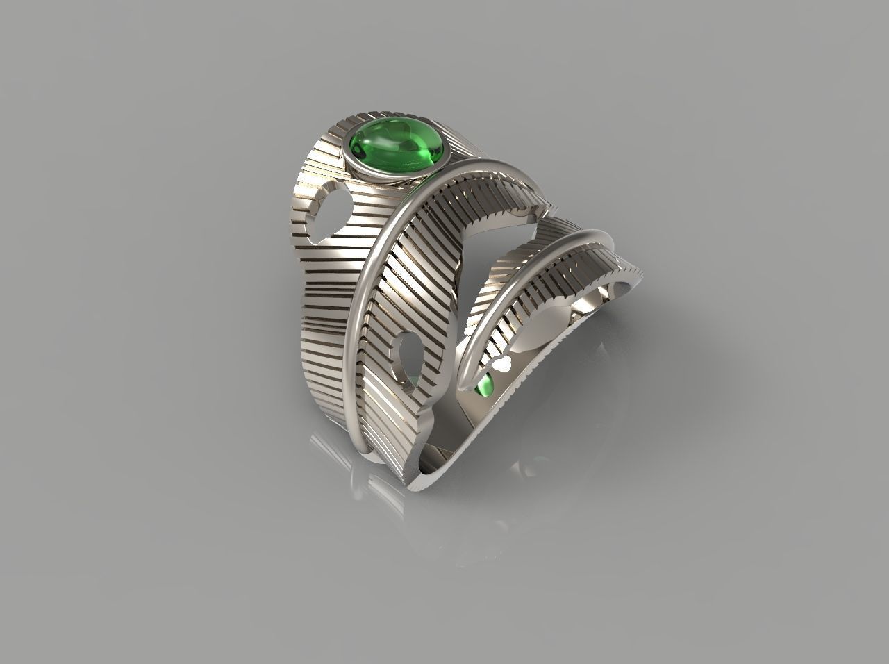 FEATHER RING N - 95 3D print model_5