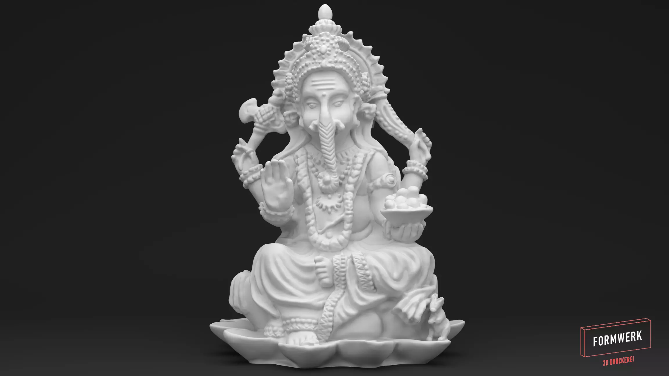 Ganesha - 3D printable Scan - Statue 3D print model 3D print model