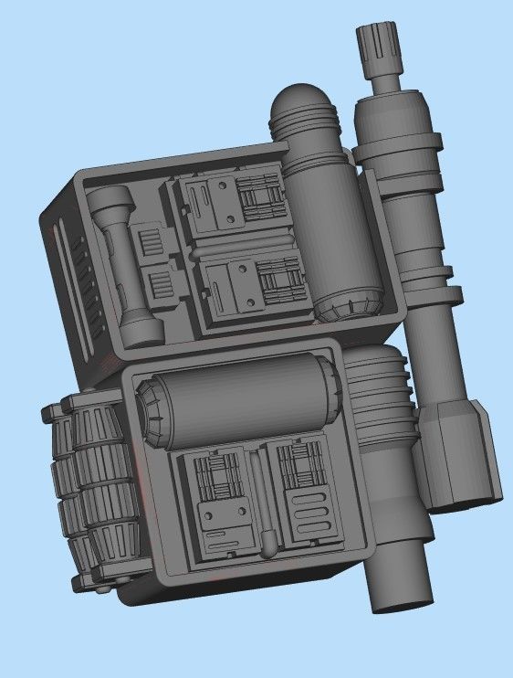Shock Trooper Backpack 3D print STL for 6 inch figure 3D print model_2