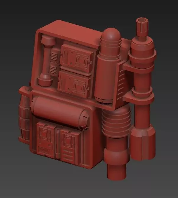 Shock Trooper Backpack 3D print STL for 6 inch figure 3D print model_0