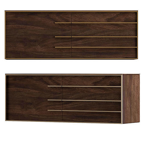 CALVIN set of wooden drawers 3D model