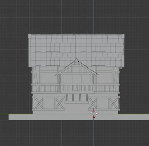 Medieval  house  Low-poly 3D model_4