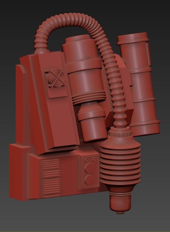Phase 3 Trooper Backpack 3d print ready STL for 6 inch figure 3D print model_1