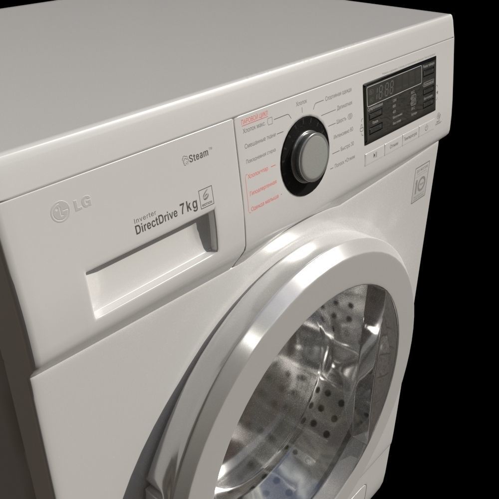 Washing machine LG F1296HDS3 3D model_2