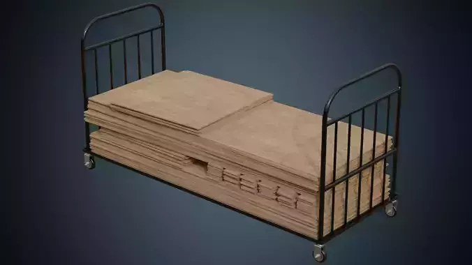 Transport Trolley And Wooden Sheets 1A