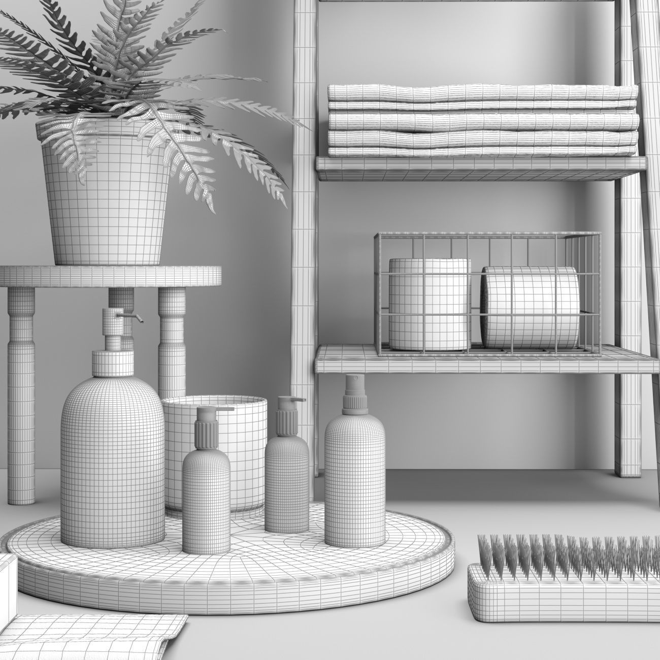 bathroom decor set 3 3D model_3