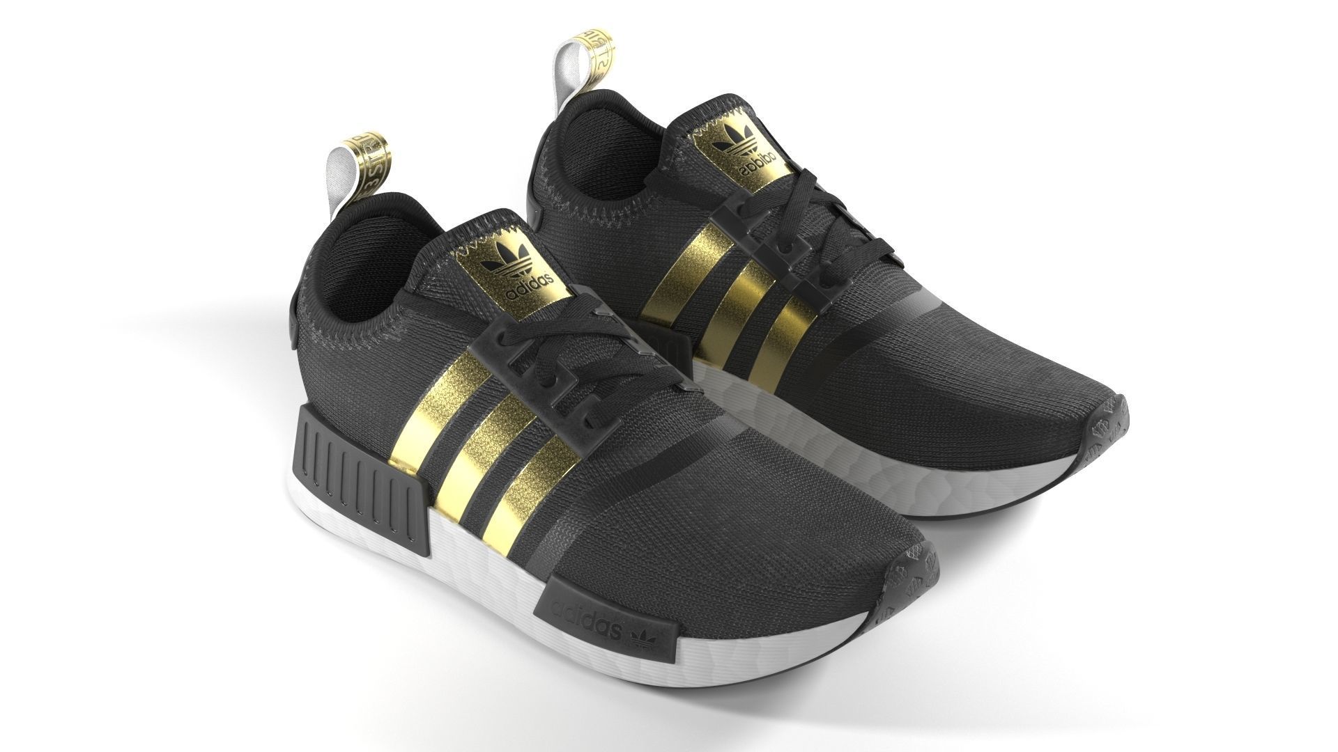 Adidas NMD Low-poly 3D model_4