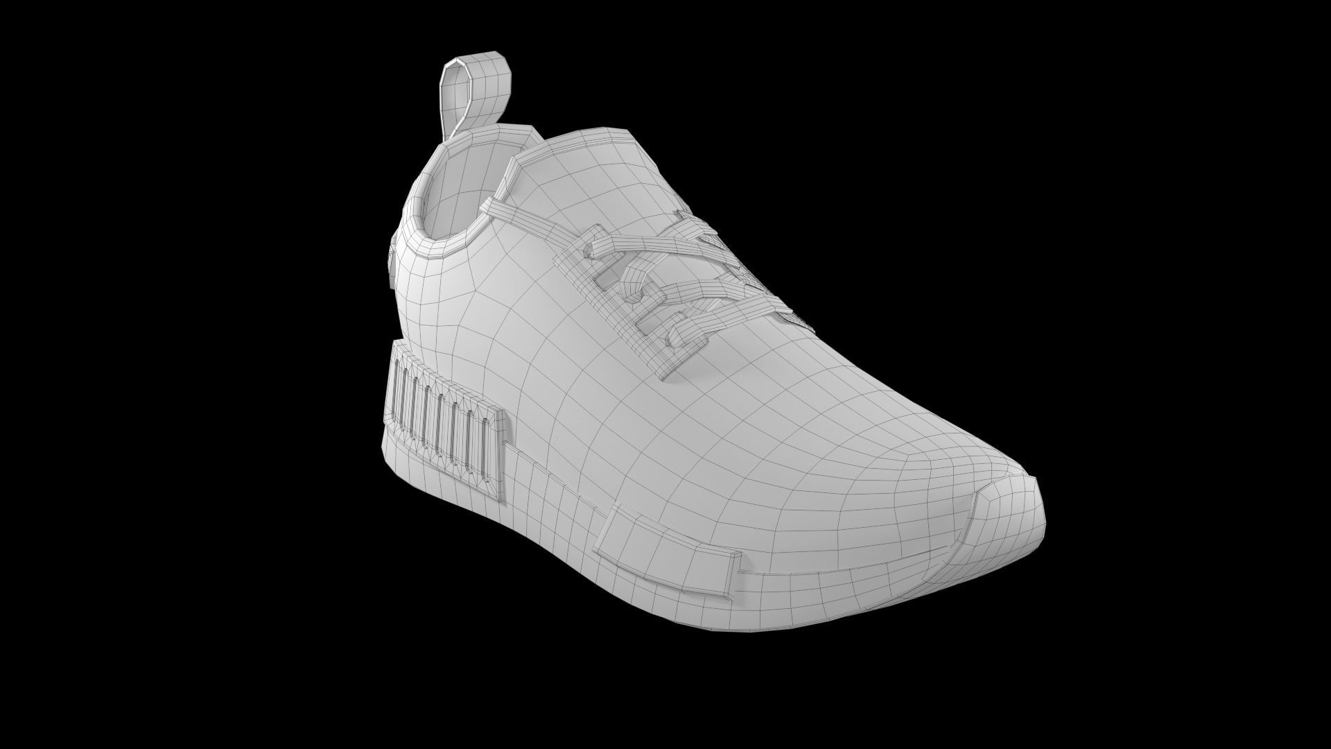 Adidas NMD Low-poly 3D model_9