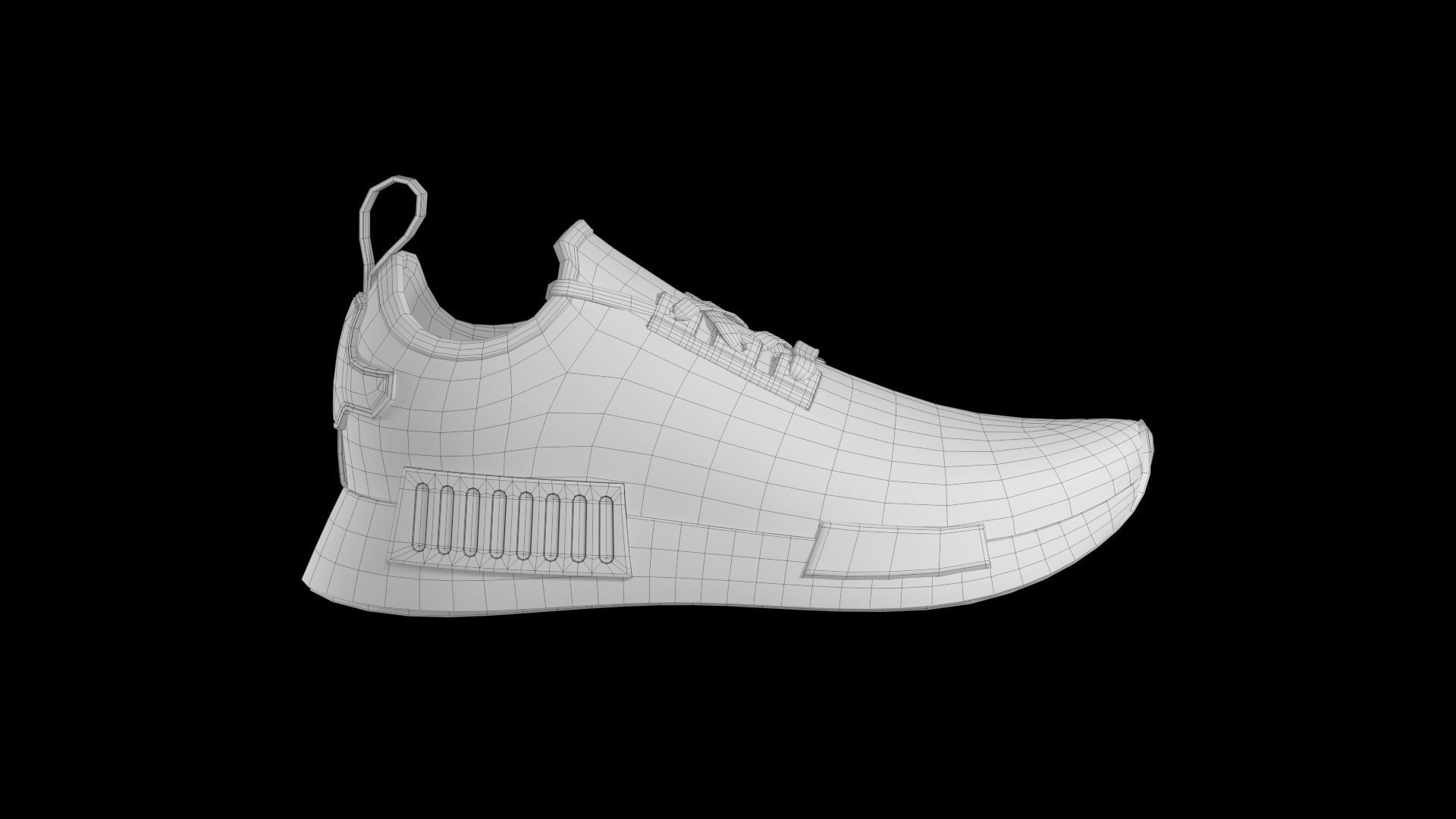 Adidas NMD Low-poly 3D model_3