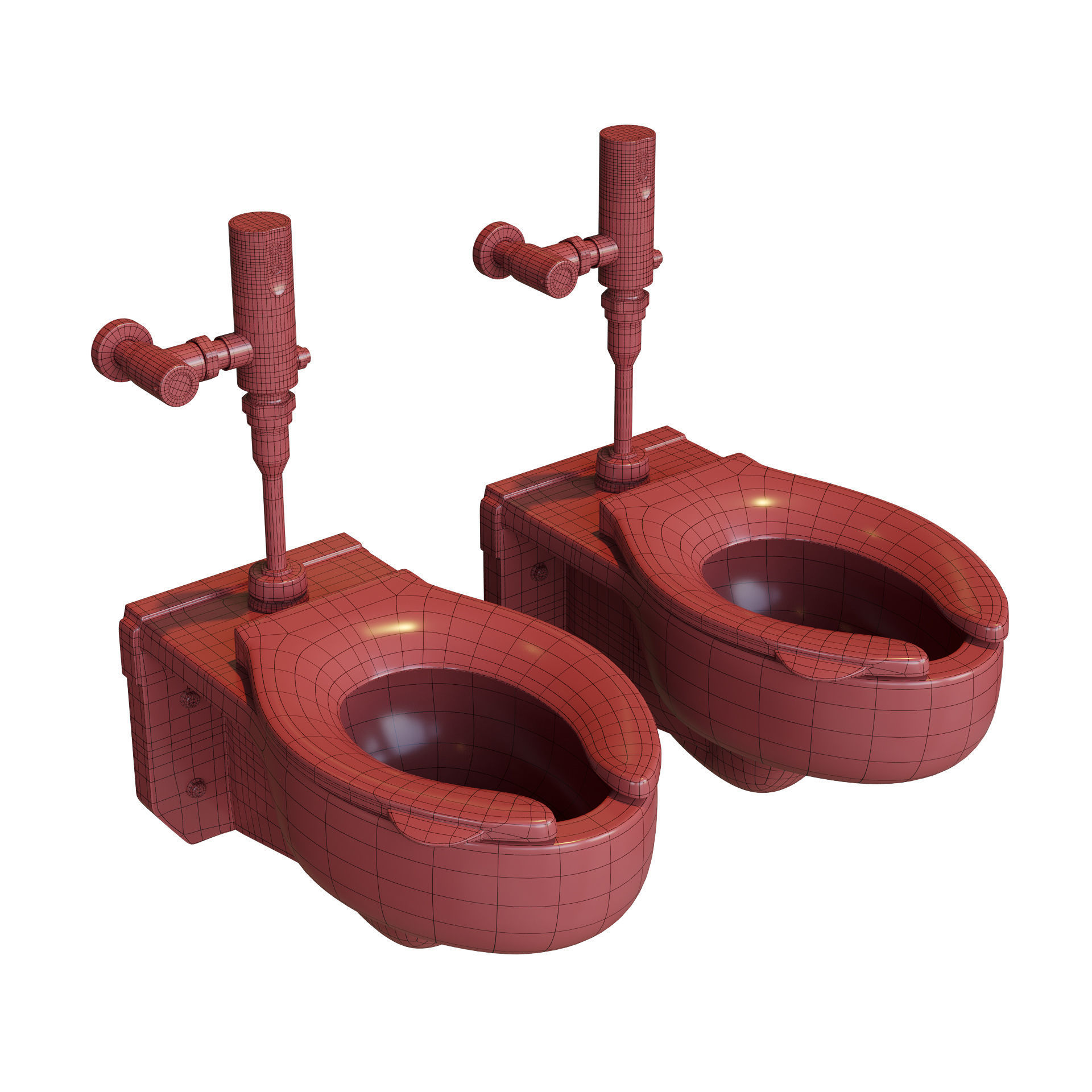 TOTO commercial wall-mounted toilet 3D model_6
