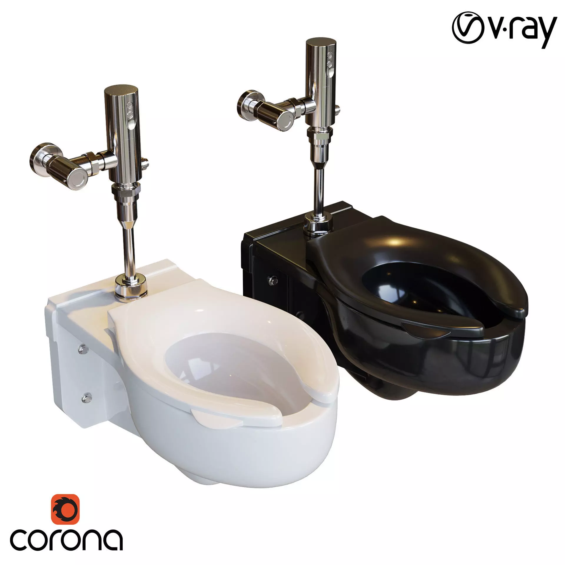 TOTO commercial wall-mounted toilet 3D model_0