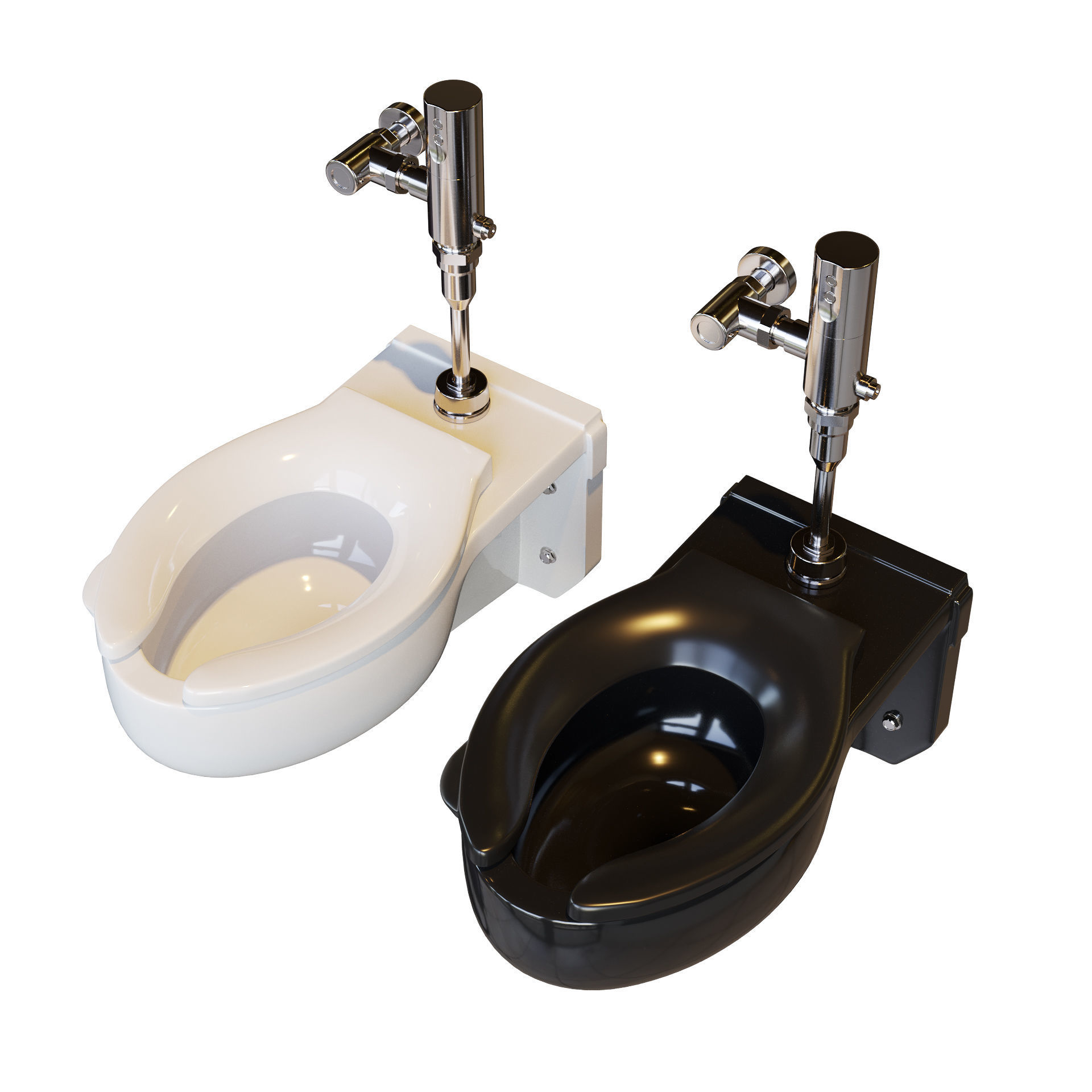 TOTO commercial wall-mounted toilet 3D model_2