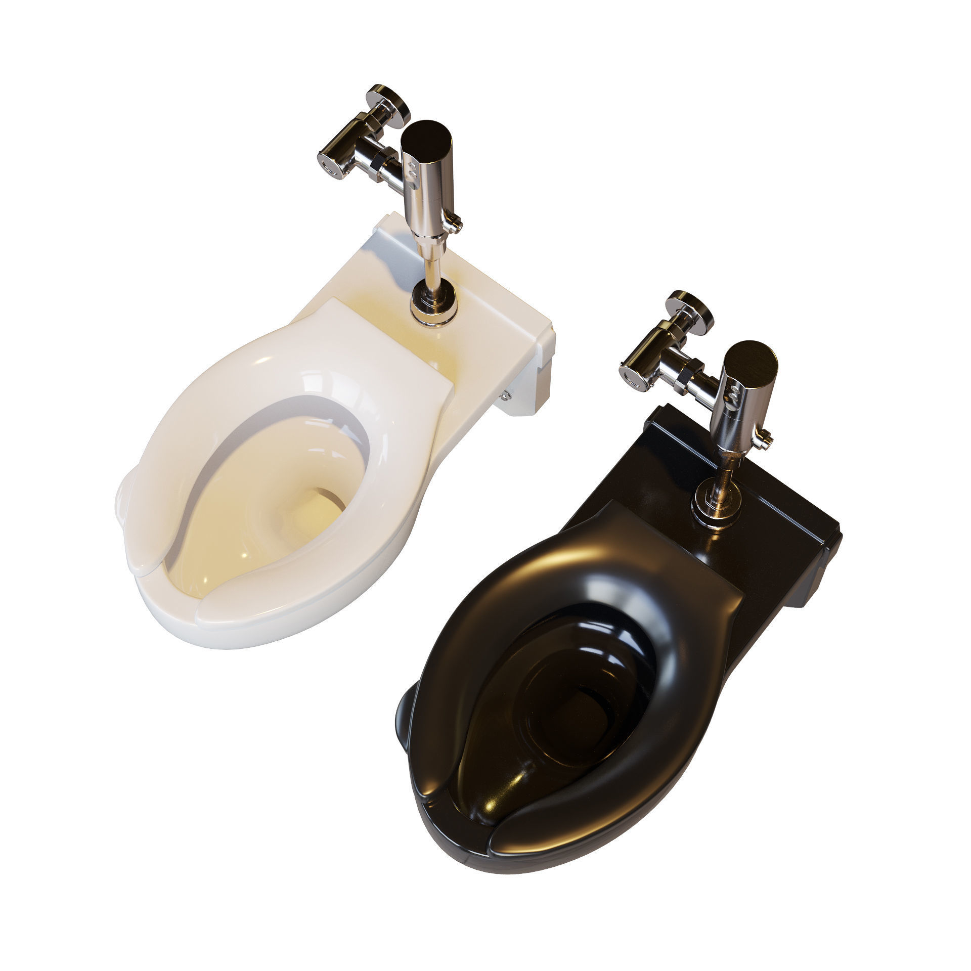 TOTO commercial wall-mounted toilet 3D model_3