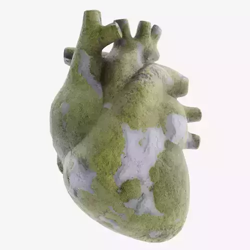 Stone Heart Low-poly 3D model