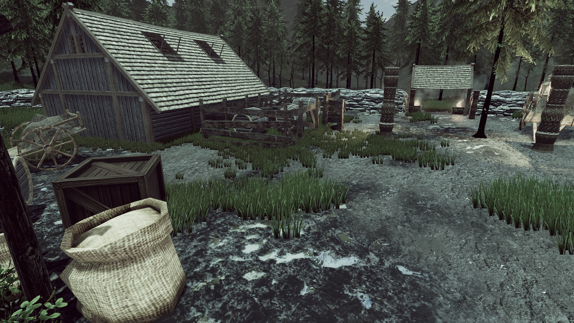 Viking House Low-poly 3D model_8