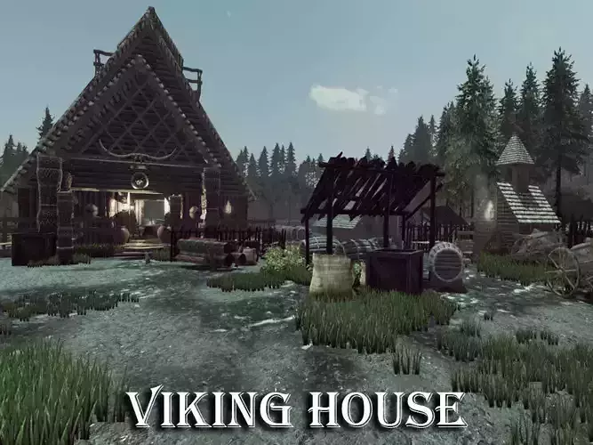 Viking House Low-poly 3D model