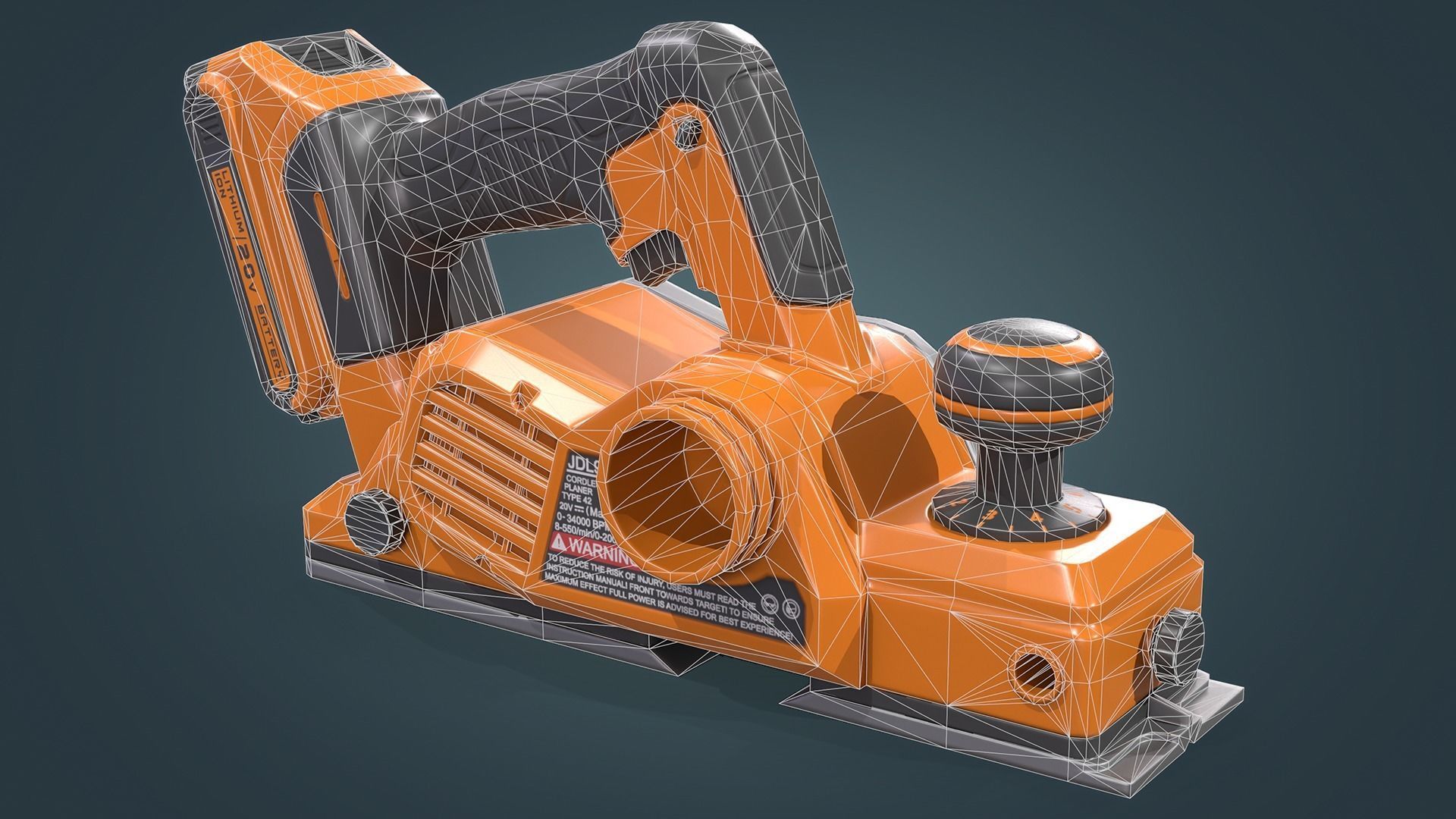 Hand Held Planer Low-poly 3D model_14