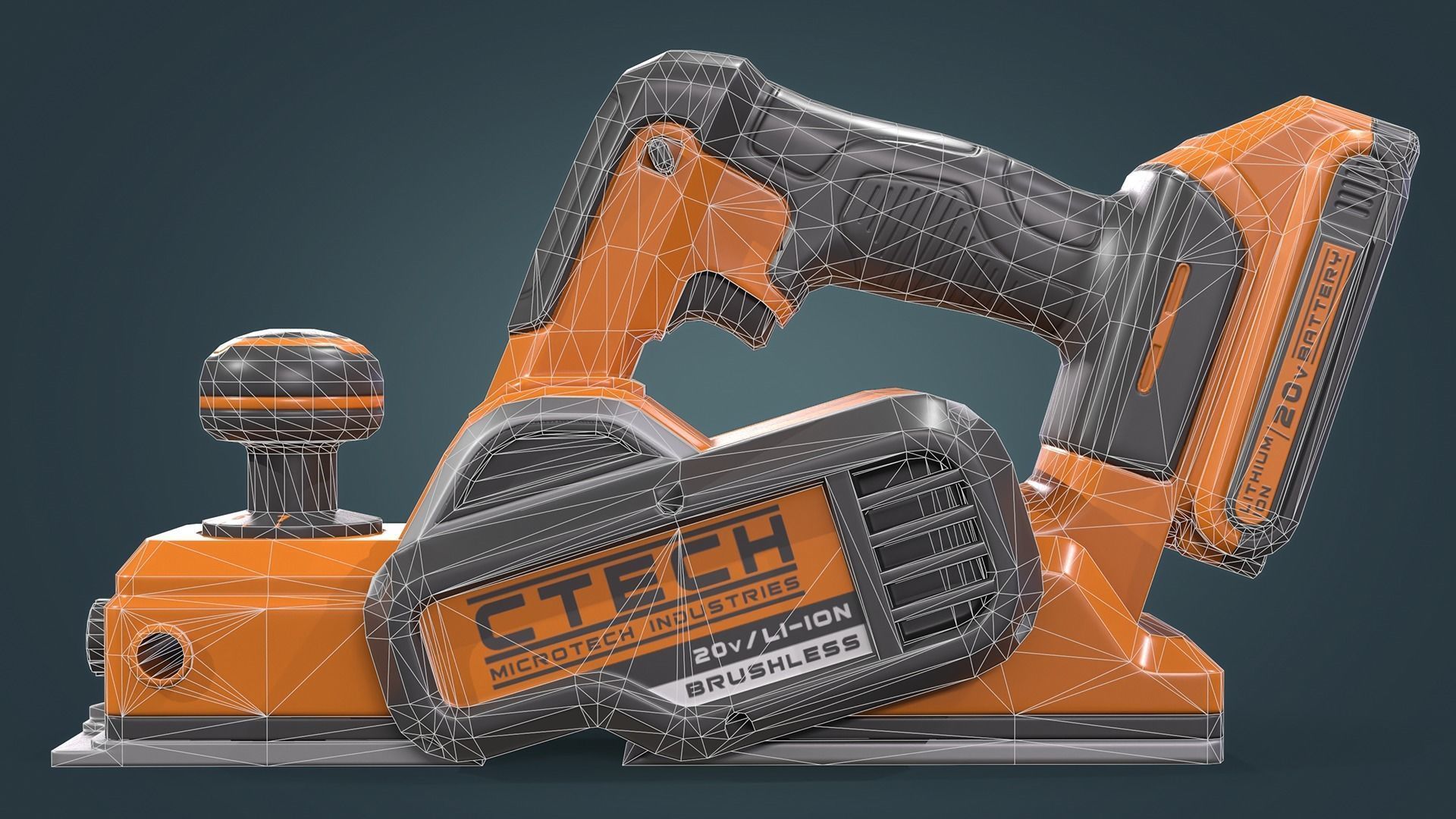 Hand Held Planer Low-poly 3D model_13