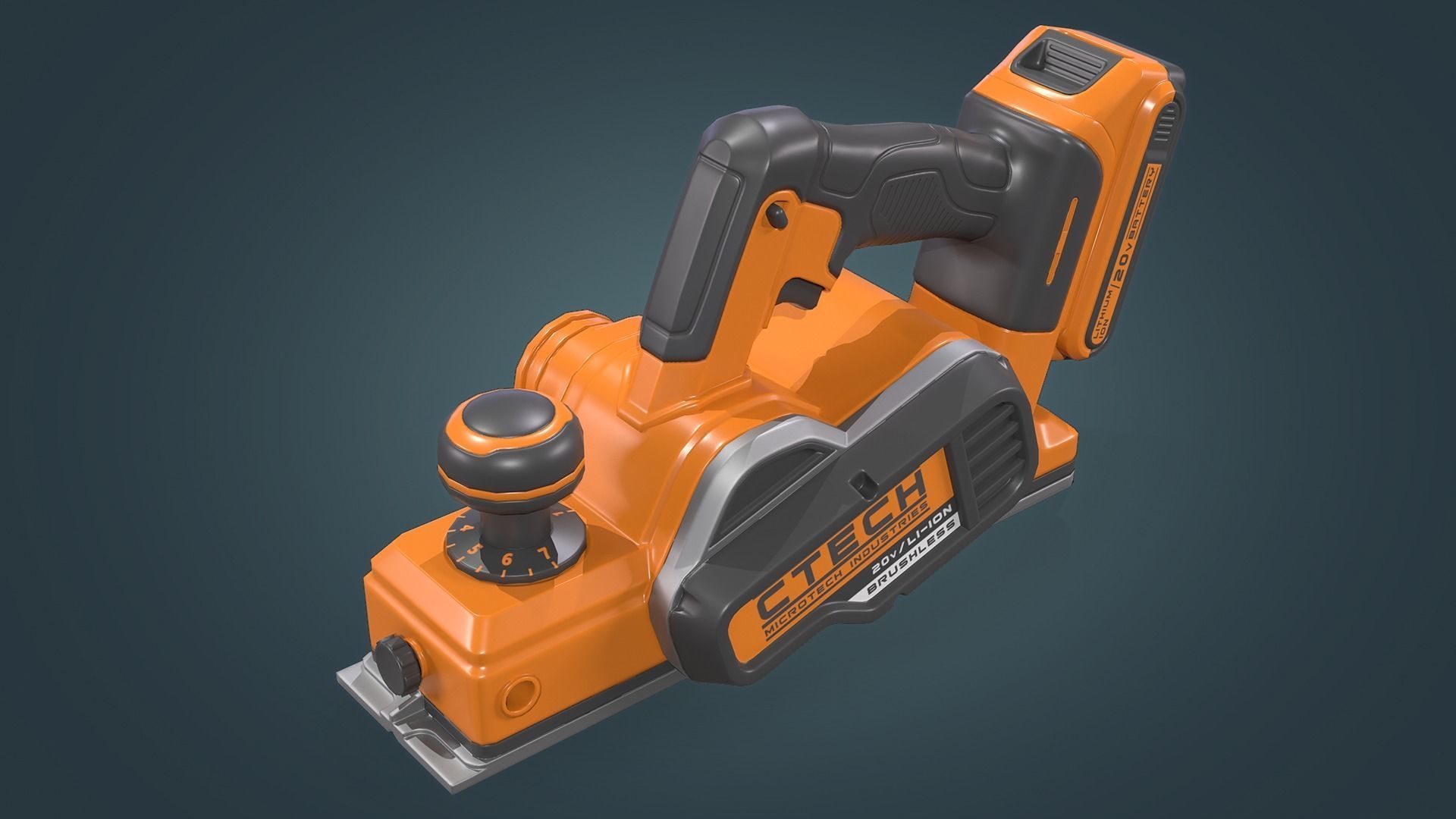 Hand Held Planer Low-poly 3D model_9